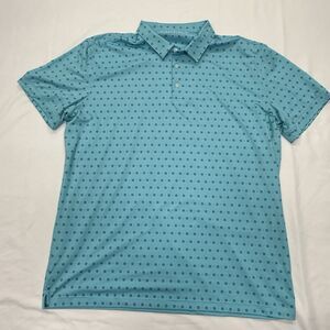 Mizzen+Main Polo Shirt Men’s 2XL Green Micro Floral Golf Performance Classic XXL